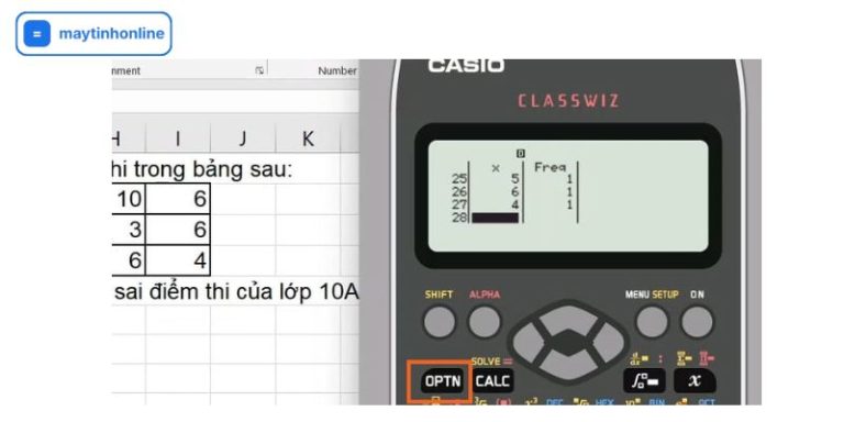 bấm phương sai trên casio 580