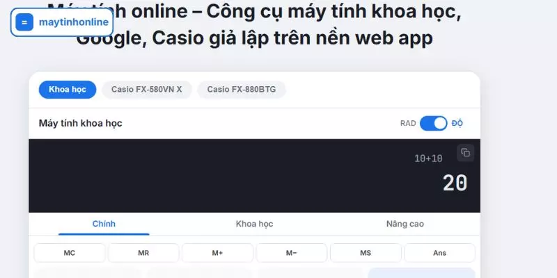 Bản chất máy tính online hiện đại và tiện ích