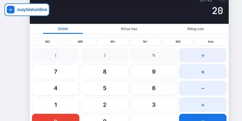 Giao diện máy tính online tối giản bảo vệ thị giác