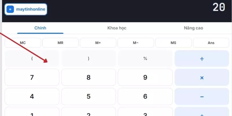 Ý nghĩa các phím nhớ trên máy tính online